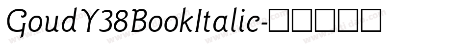 GoudY38BookItalic字体转换