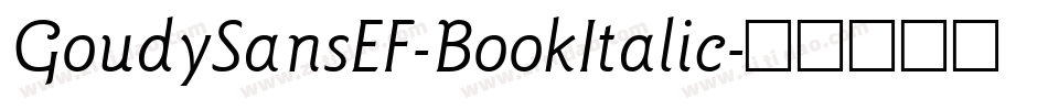 GoudySansEF-BookItalic字体转换