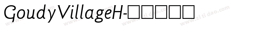 GoudyVillageH字体转换