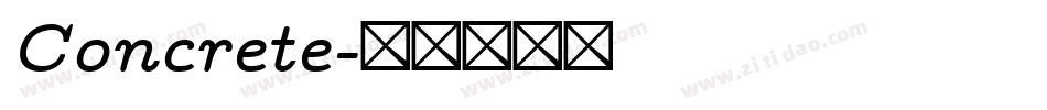 Concrete字体转换