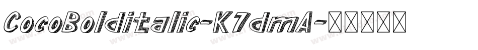 CocoBolditalic-K7dmA字体转换