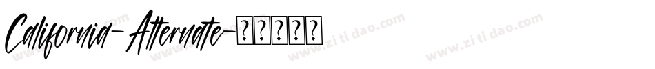 California-Alternate字体转换