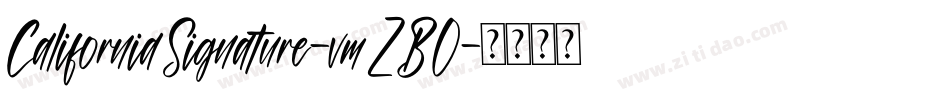 CaliforniaSignature-vmZBO字体转换