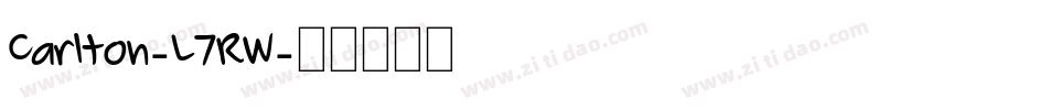 Carlton-L7RW字体转换