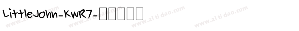 LittleJohn-KwR7字体转换