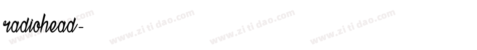 radiohead字体转换