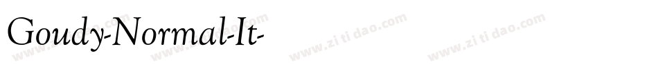 Goudy-Normal-It字体转换