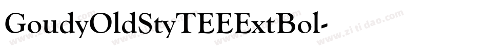 GoudyOldStyTEEExtBol字体转换
