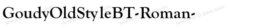 GoudyOldStyleBT-Roman字体转换