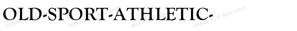 OLD-SPORT-ATHLETIC字体转换
