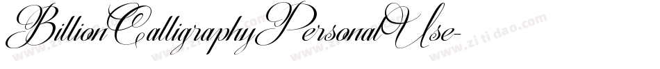 BillionCalligraphyPersonalUse-Lg44字体转换