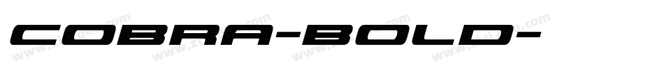 Cobra-Bold字体转换