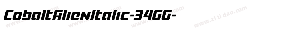 CobaltAlienItalic-34GG字体转换