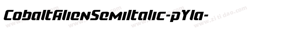 CobaltAlienSemiItalic-pYla字体转换