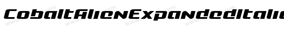 CobaltAlienExpandedItalic-WgB4字体转换