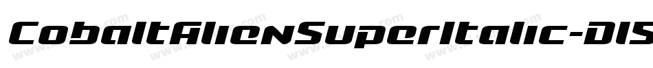 CobaltAlienSuperItalic-Dl5m字体转换
