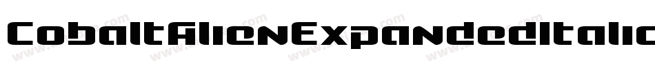 CobaltAlienExpandedItalic-WgB4字体转换