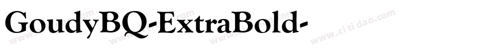 GoudyBQ-ExtraBold字体转换