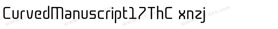 CurvedManuscript17ThC-xnzj字体转换
