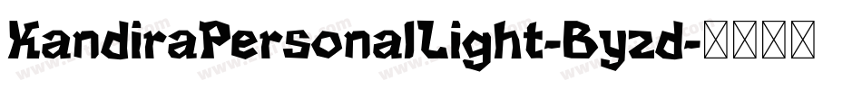 KandiraPersonalLight-Byzd字体转换