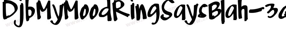 DjbMyMoodRingSaysBlah-3q8Z字体转换