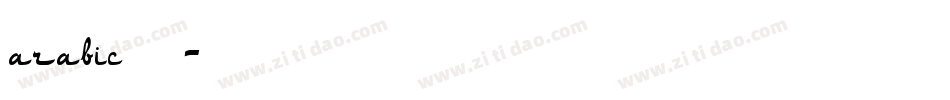 arabic字体字体转换