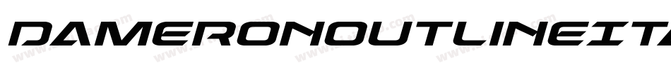 DameronOutlineItalic-Kmny字体转换