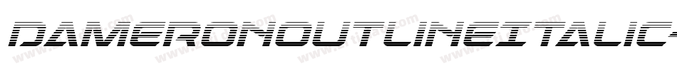 DameronOutlineItalic-Kmny字体转换
