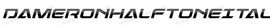 DameronHalftoneItalic-R4MA字体转换