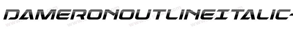 DameronOutlineItalic-Kmny字体转换