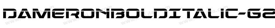 DameronBoldItalic-G2zG字体转换