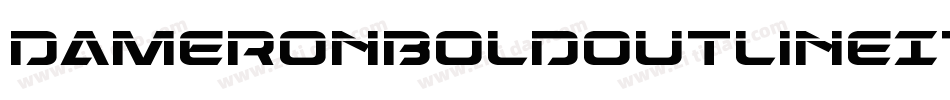 DameronBoldOutlineItalic-zzV3字体转换