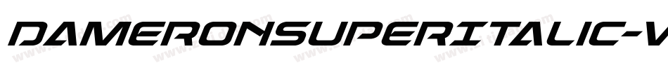 DameronSuperItalic-vzLE字体转换