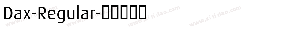 Dax-Regular字体转换