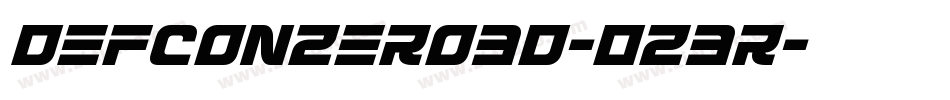 DefconZero3D-0Z3r字体转换