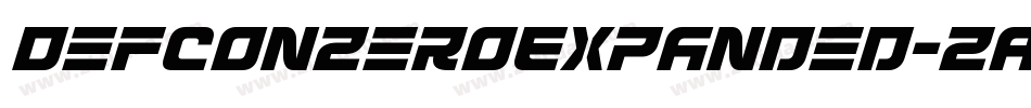 DefconZeroExpanded-ZADl字体转换