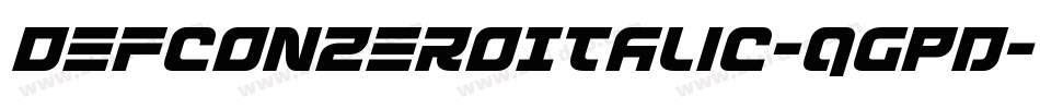 DefconZeroItalic-qgPd字体转换