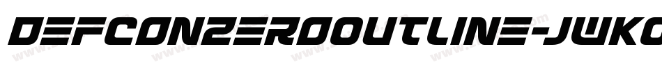 DefconZeroOutline-jwKO字体转换