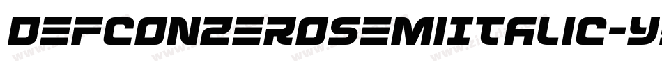DefconZeroSemiItalic-y9Wd字体转换