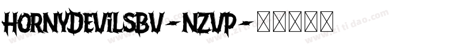 HornyDevilsBv-nZvP字体转换