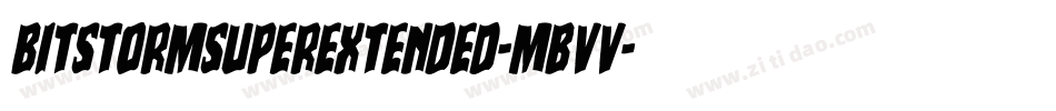 BitstormSuperextended-mBvV字体转换