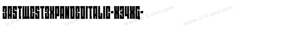 EastWestExpandedItalic-X34XG字体转换
