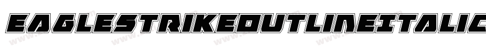EagleStrikeOutlineItalic-XoaG字体转换