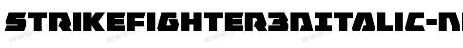 StrikeFighter3DItalic-nBr1字体转换