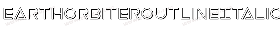 EarthOrbiterOutlineItalic-XO12字体转换