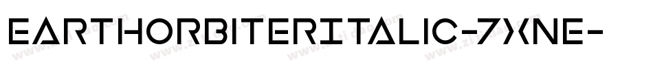 EarthOrbiterItalic-7xnE字体转换