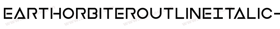 EarthOrbiterOutlineItalic-XO12字体转换
