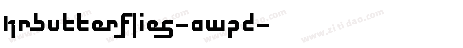 KrButterflies-AwpD字体转换