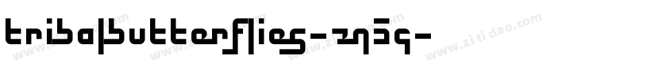 TribalButterflies-Zn5q字体转换