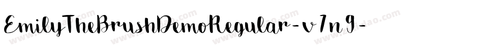 EmilyTheBrushDemoRegular-v7n9字体转换